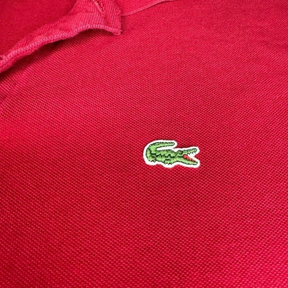 MEN'S LACOSTE RED - CLASSIC FIT POLO 2XL PERFECT CONDITION - Picture 3 of 5